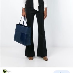 Navy blue Tory Burch New York “T” block tote